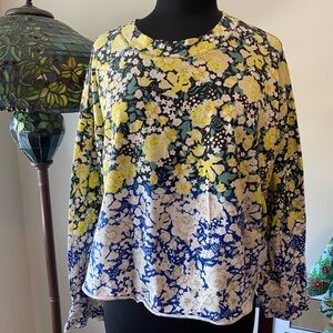 - Free People Crop 100% Cotton Top Long sleeve🩵